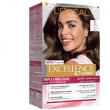 L'Oreal Excellence Cream Triple Care Color - 5 Light Brown - Disc 15% - (72ml+48ml+12ml+60ml)