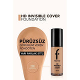 Flormar HD Invisible Cover - SPF 30 - Foundation - 100 Medium Beige - 30ml