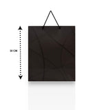 Black Gift Bag With Lines - Medium Size