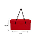 Red Gift Box with handle - Medium Size